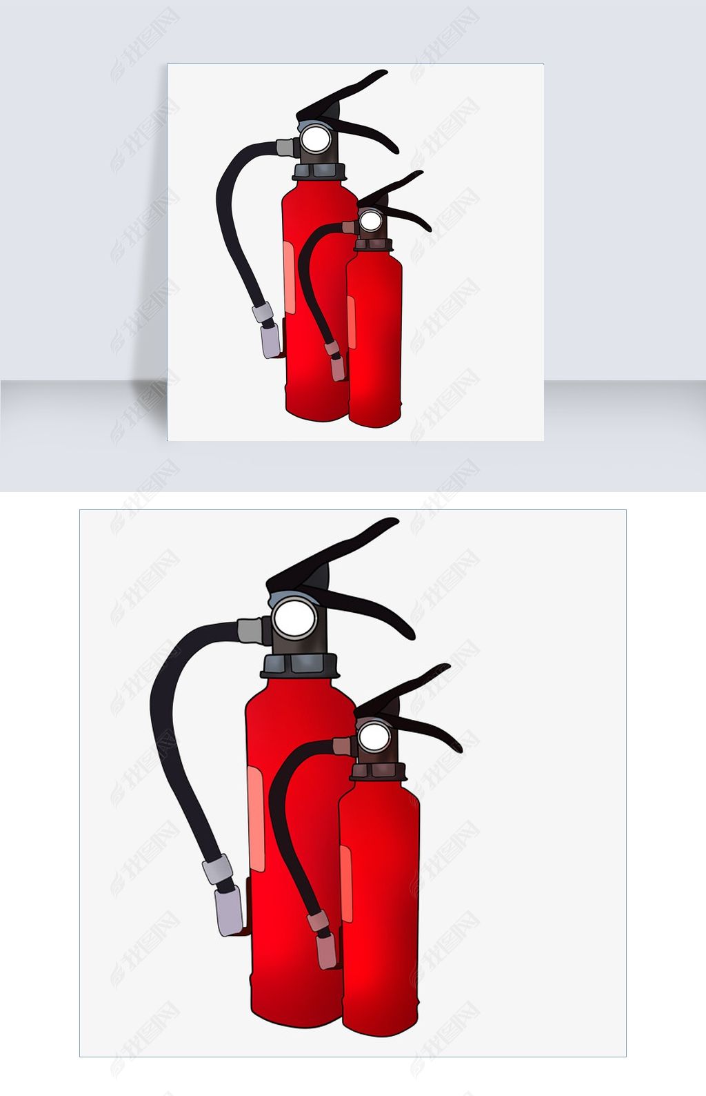 手绘消防用品灭火器
